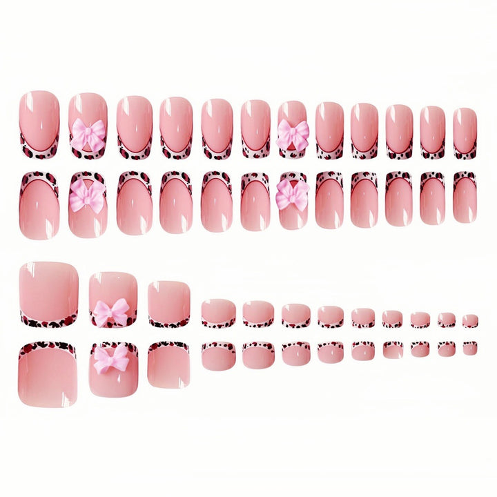 Decorative 3D Bow Press-On Nail Set Bowlift
