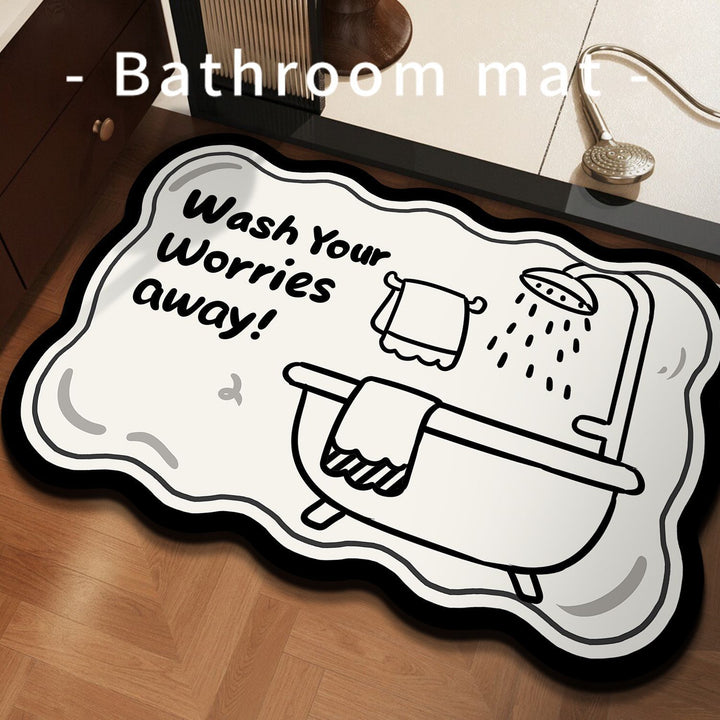 Cute Shower Theme Bath Mat