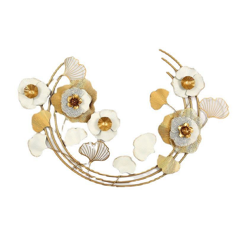 Decorative Metal Floral Wall Sculpture Bowlift