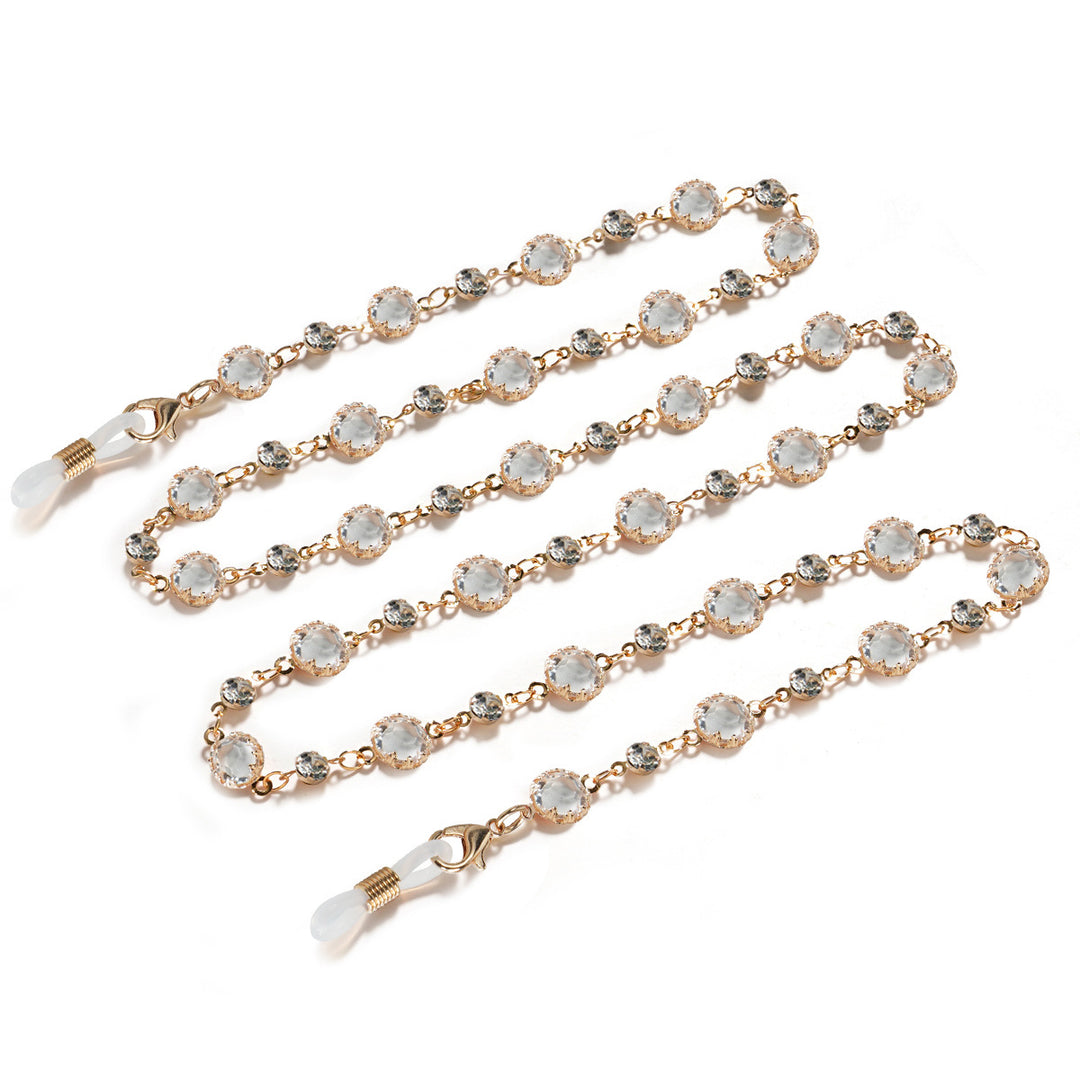 Crystal-Embellished Eyewear Chain Bowlift