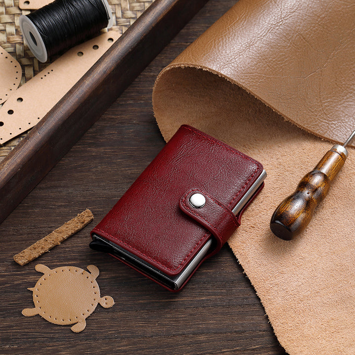 RFID-Blocking Leather Cardholder Bowlift