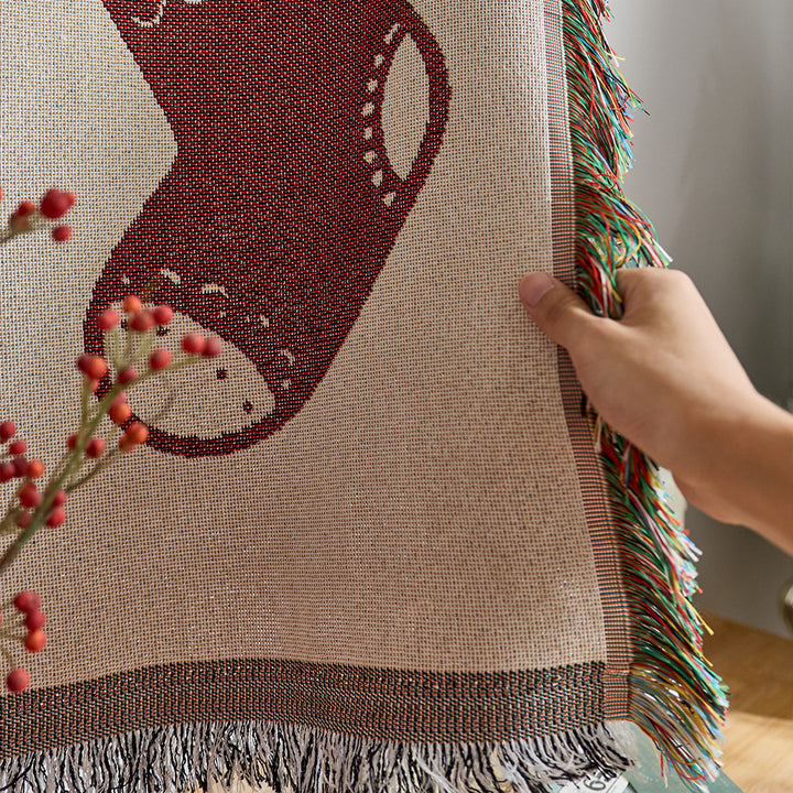 Festive Holiday-Themed Throw Blanket