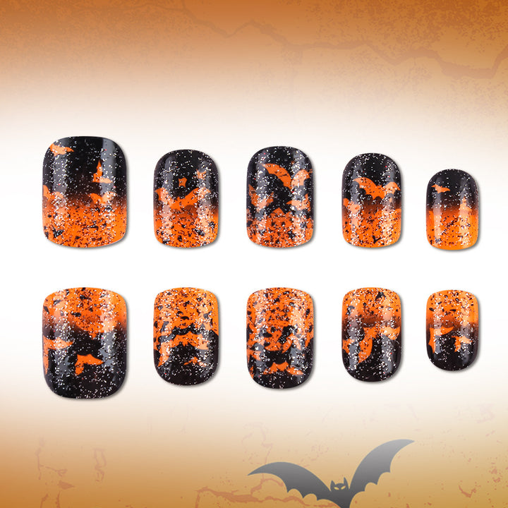 Halloween-Themed Artistic Press-On Nails Bowlift