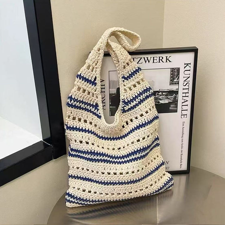 Crocheted Tote Bag with Large Interior Bowlift