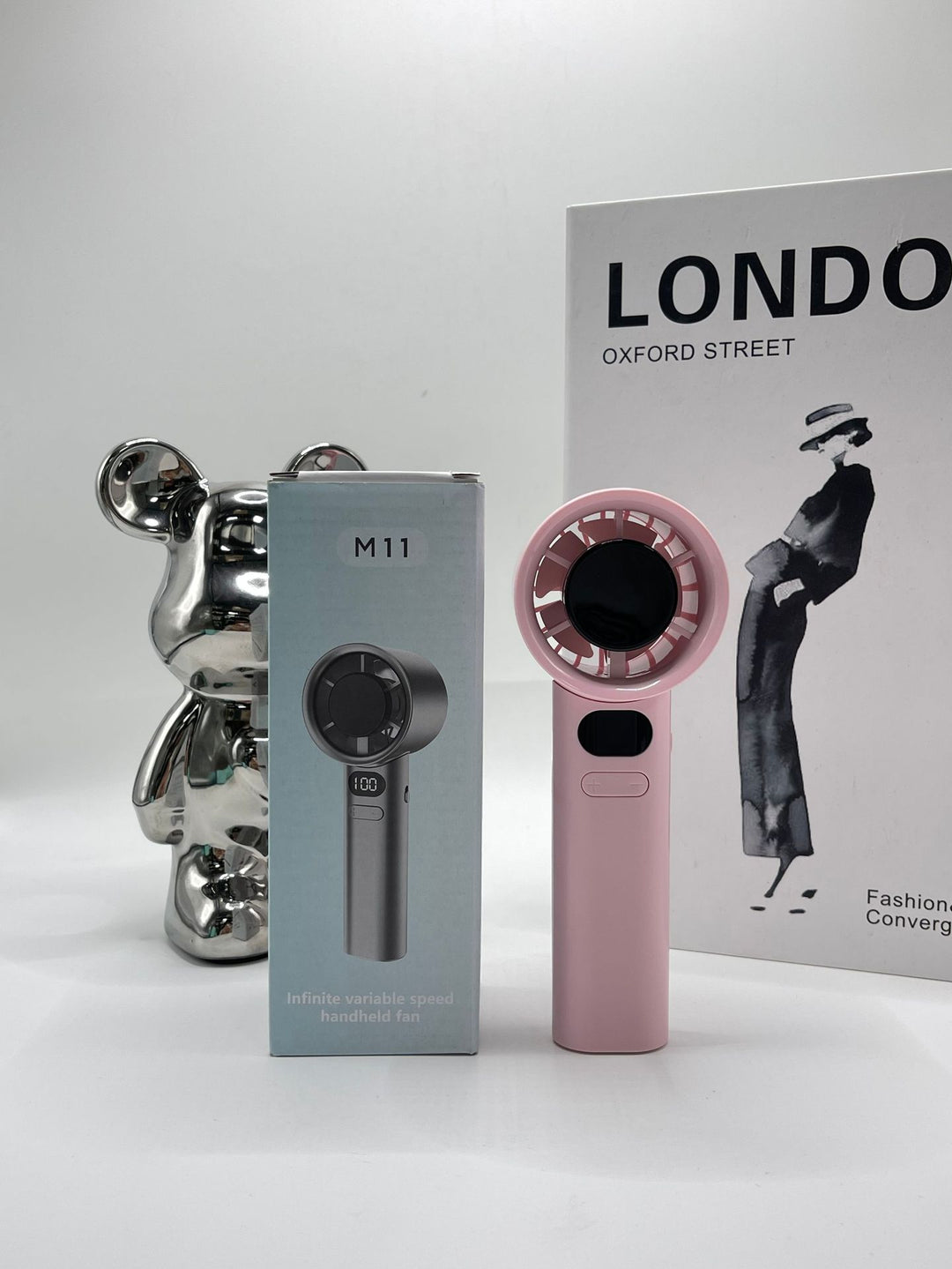 Women's Portable Hand Fan with Rechargeable Battery Bowlift