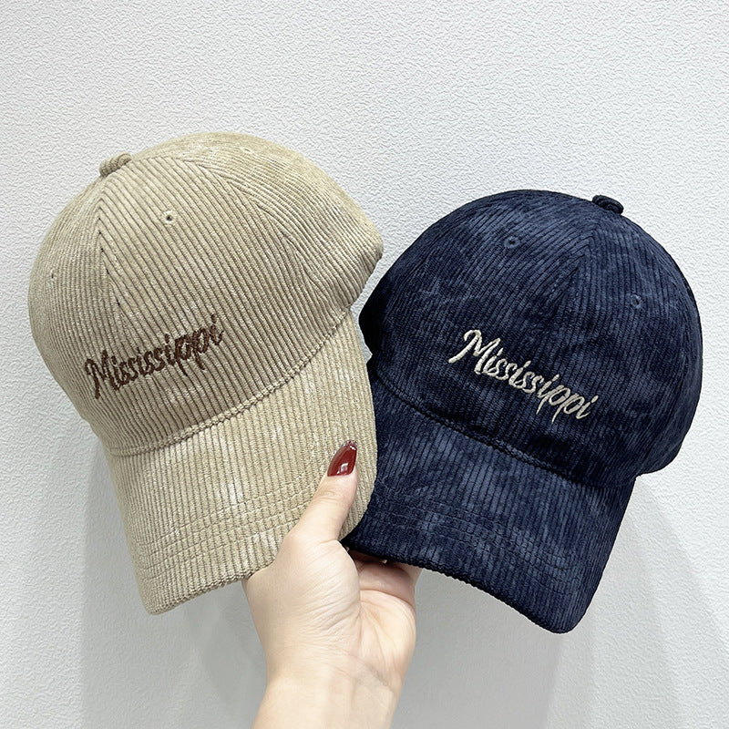 Women's Corduroy Visor Cap Bowlift