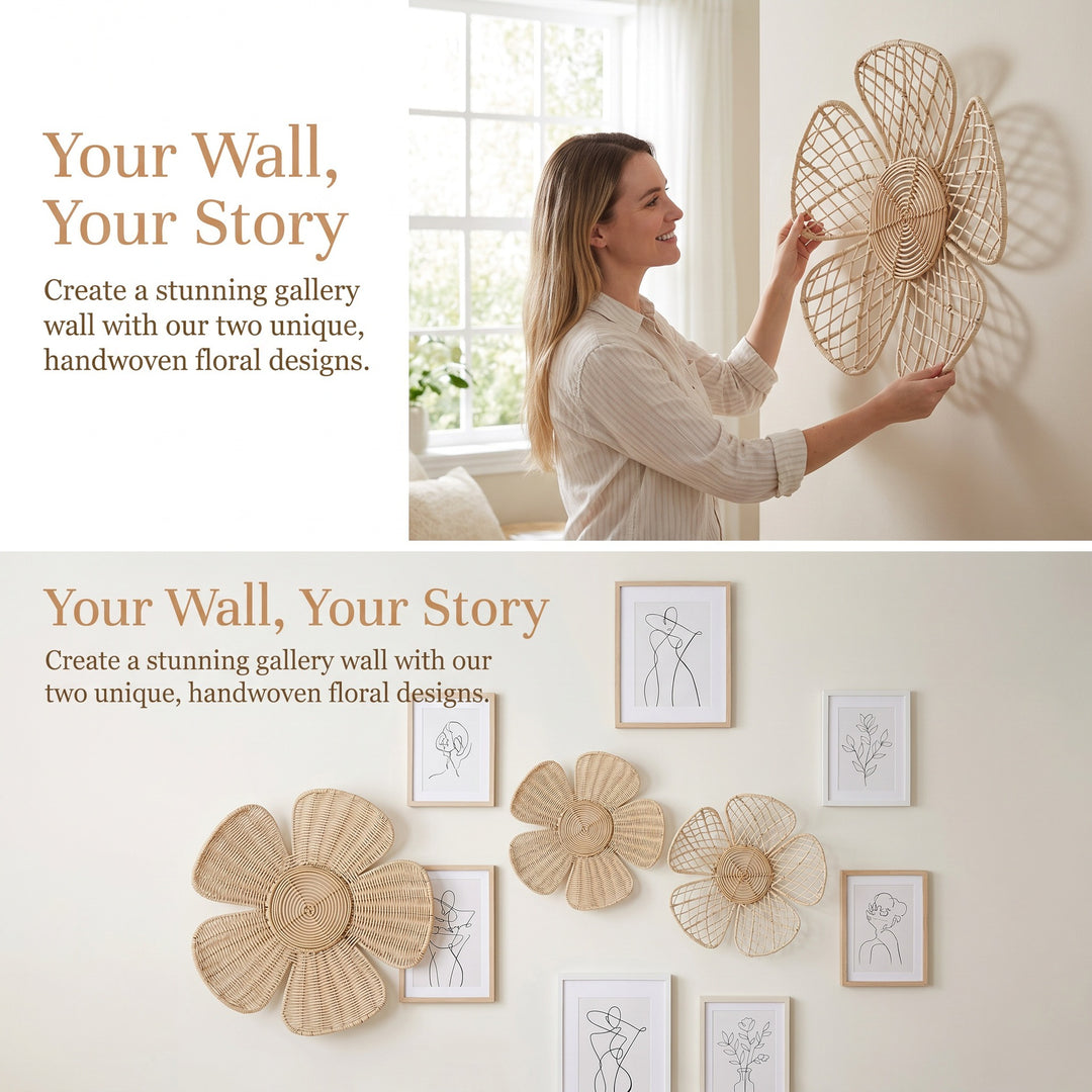 Wall decoration made of braided material Bowlift