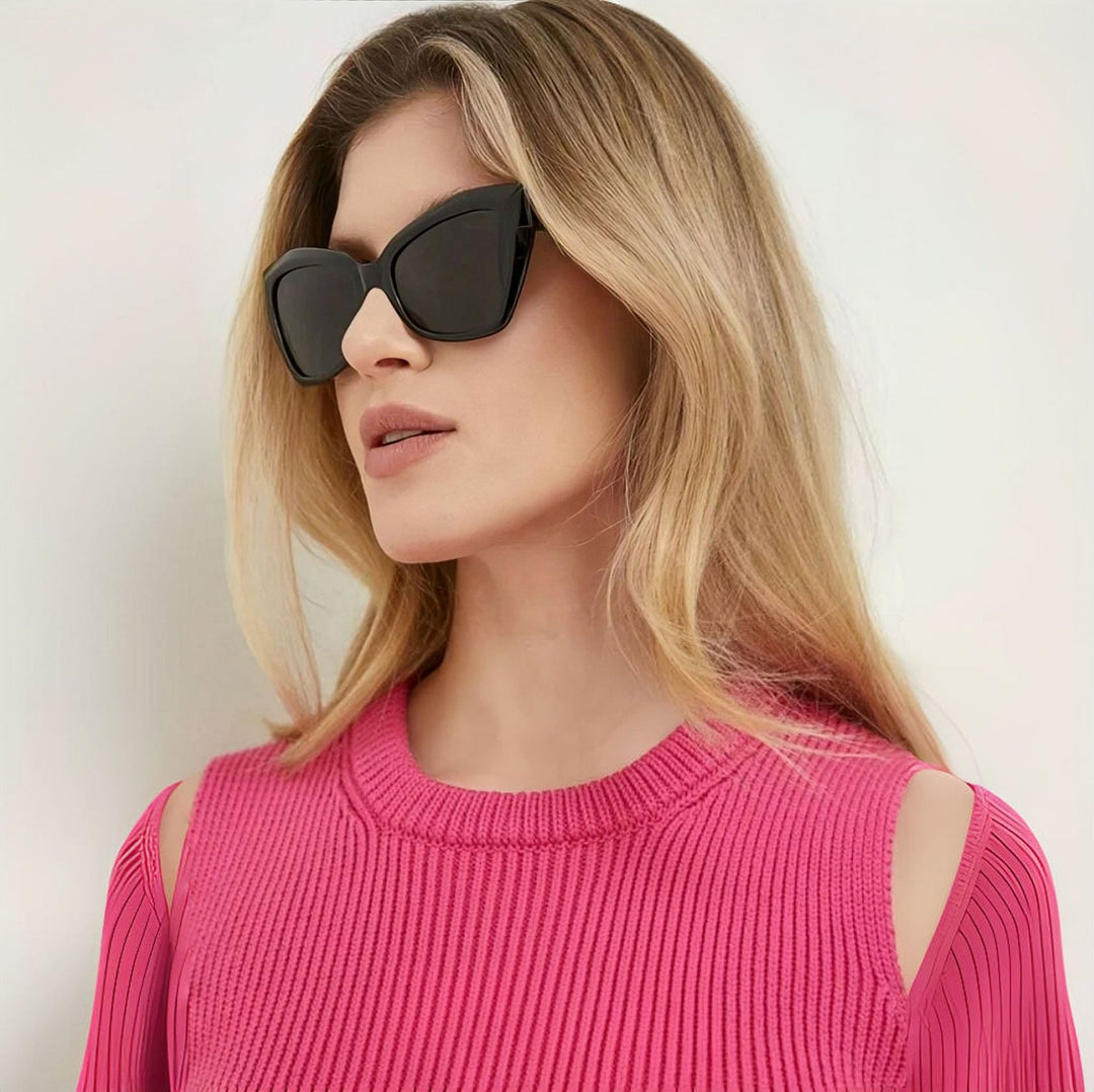 Women's Cat-Eye Sunglasses with stylish transparent frame Bowlift