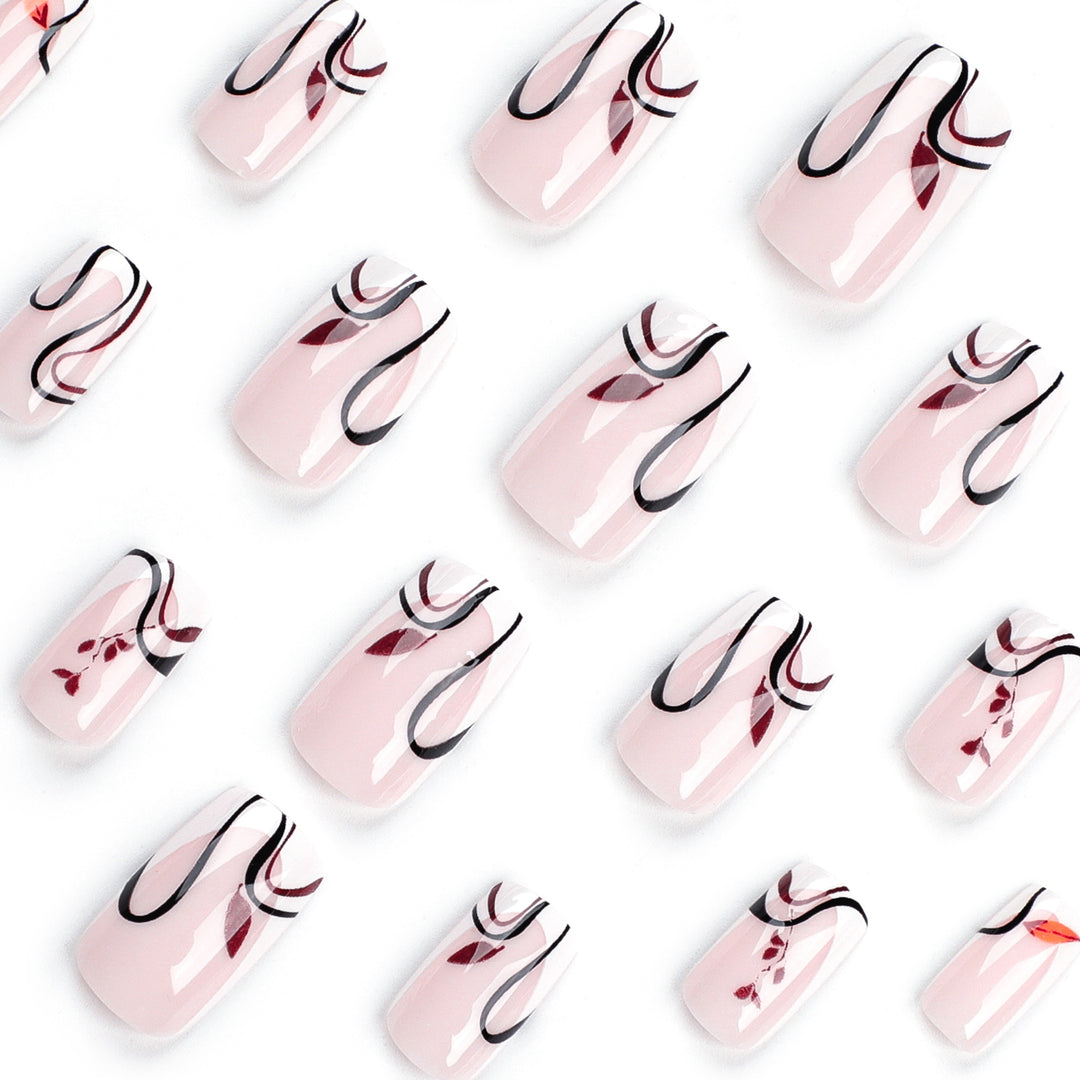 Artful acrylic nails with elegant marble design Bowlift