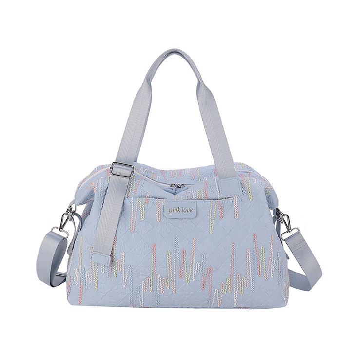 Chic Textured Travel Duffle Bag Bowlift