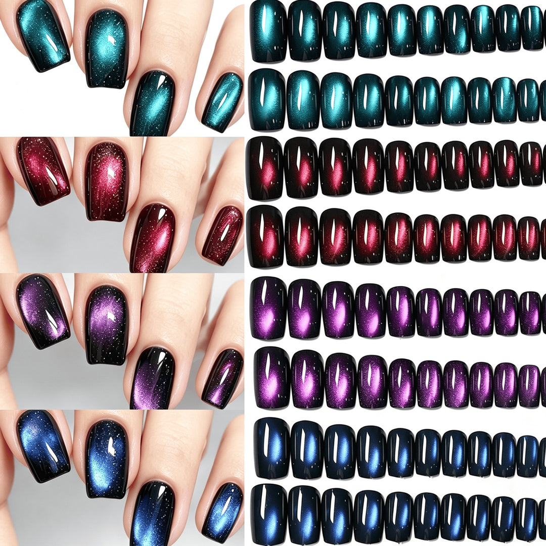 Gradient Glitter Press-On Nail Set Bowlift