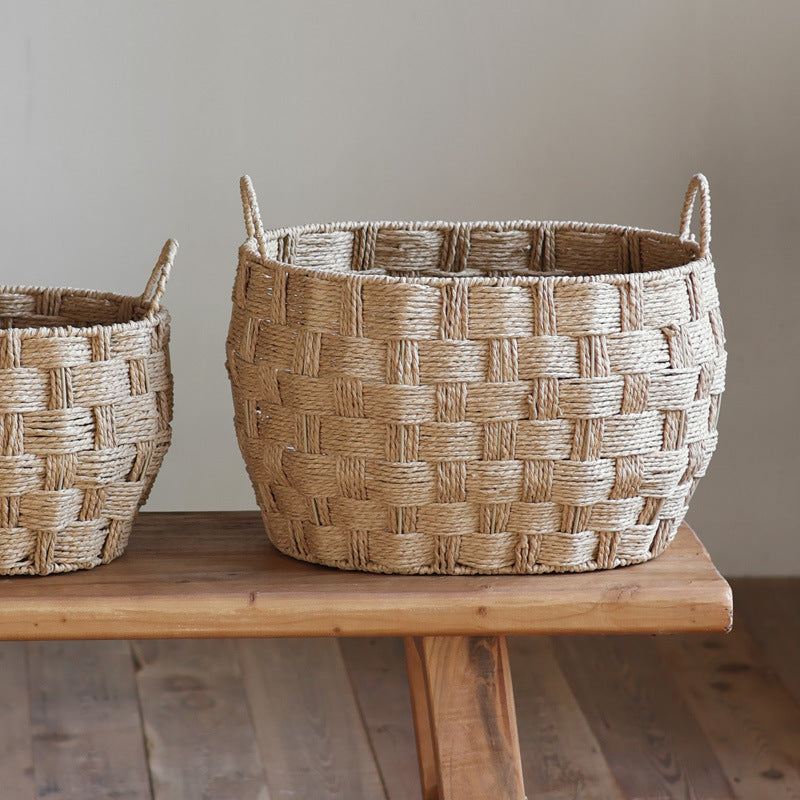 Storage baskets made of woven natural material Bowlift