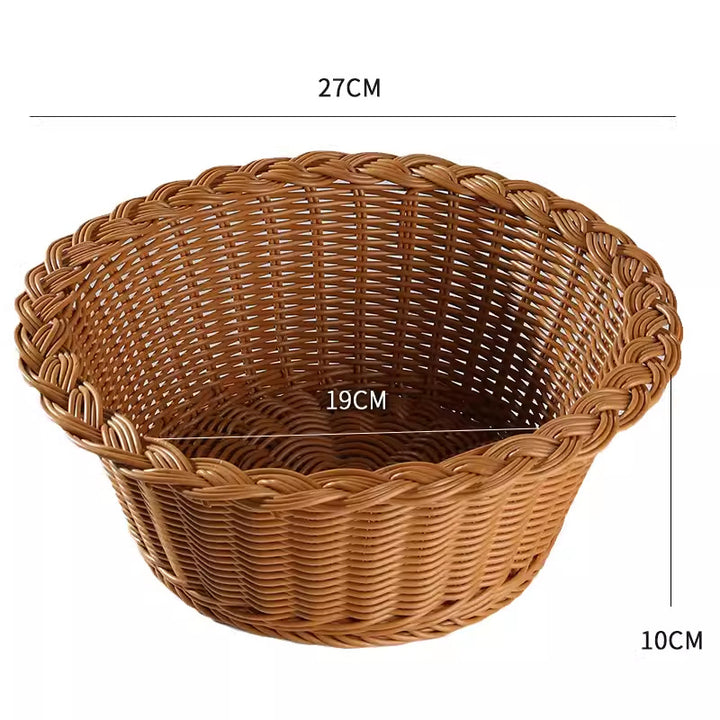 Unisex round braided storage basket Bowlift