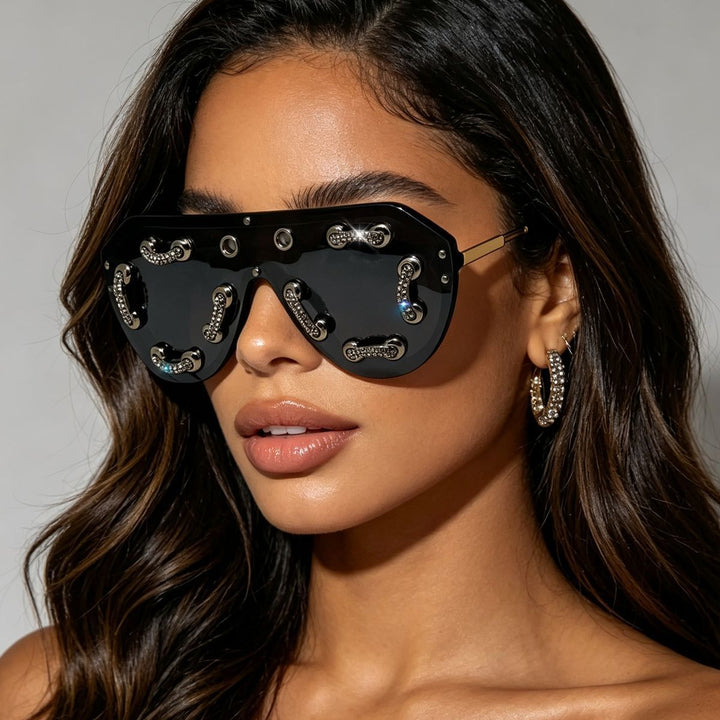 Women's extravagant designer sunglasses with sparkling accents Bowlift