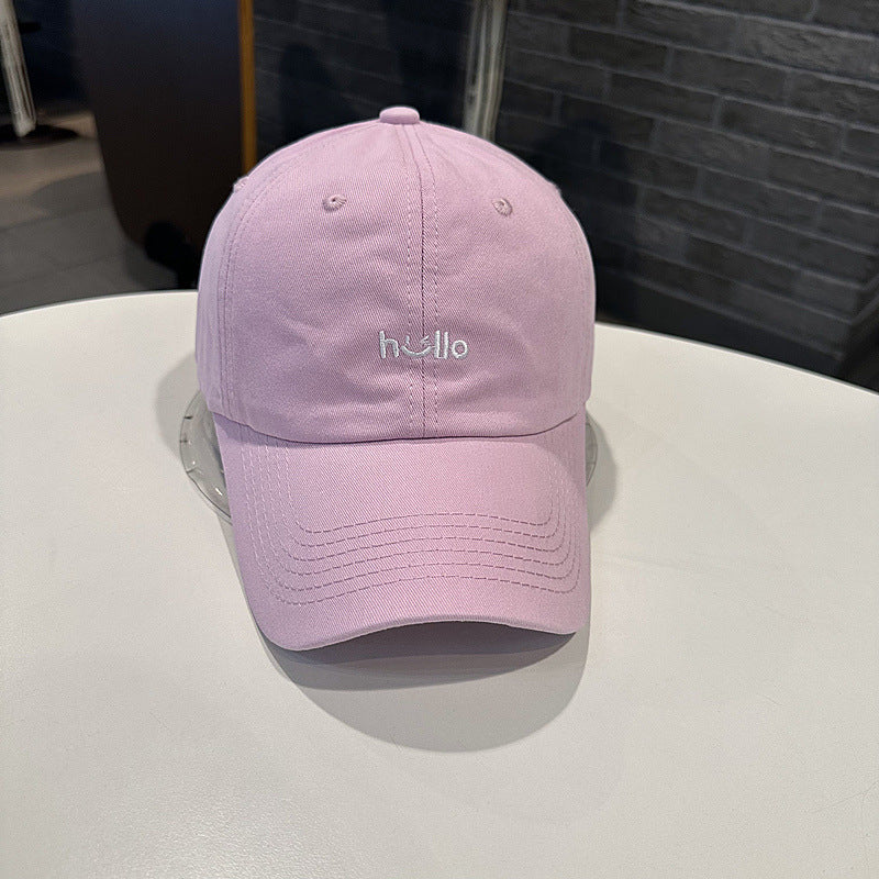 Unisex Casual Cotton Baseball Cap with Embroidered Message Bowlift