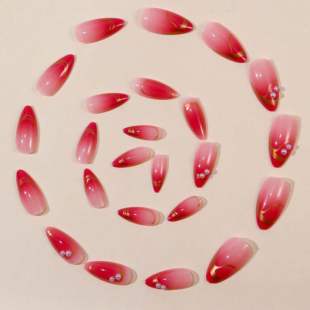 Elegant 3D Pearl Accent Nail Art Extensions Bowlift