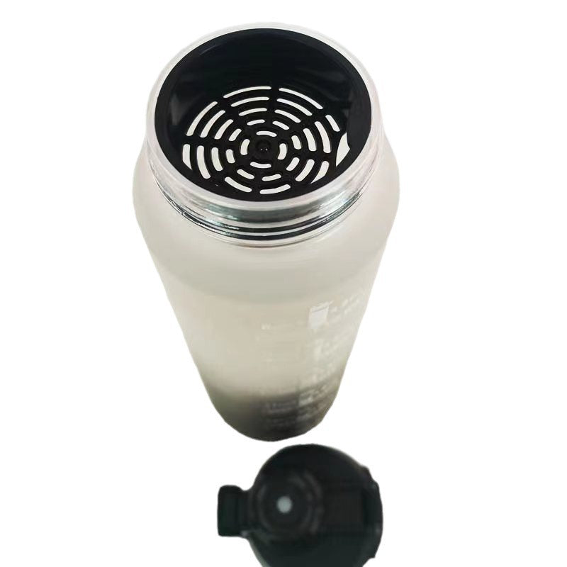 Women's Motivational Water Bottle with Unique Time Marking and Secure Closure Bowlift