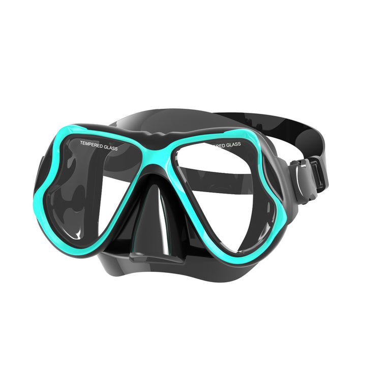 Diving mask with wide field of vision and impact-resistant design Bowlift