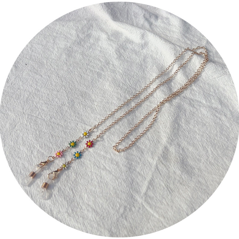 Floral-Accented Eyewear Chain Bowlift
