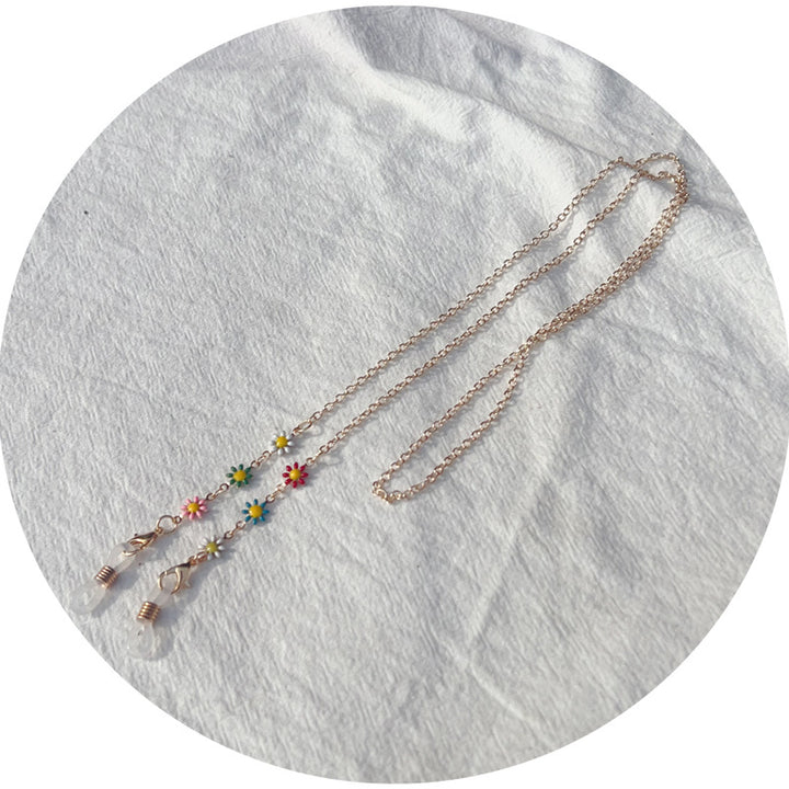 Floral-Accented Eyewear Chain Bowlift
