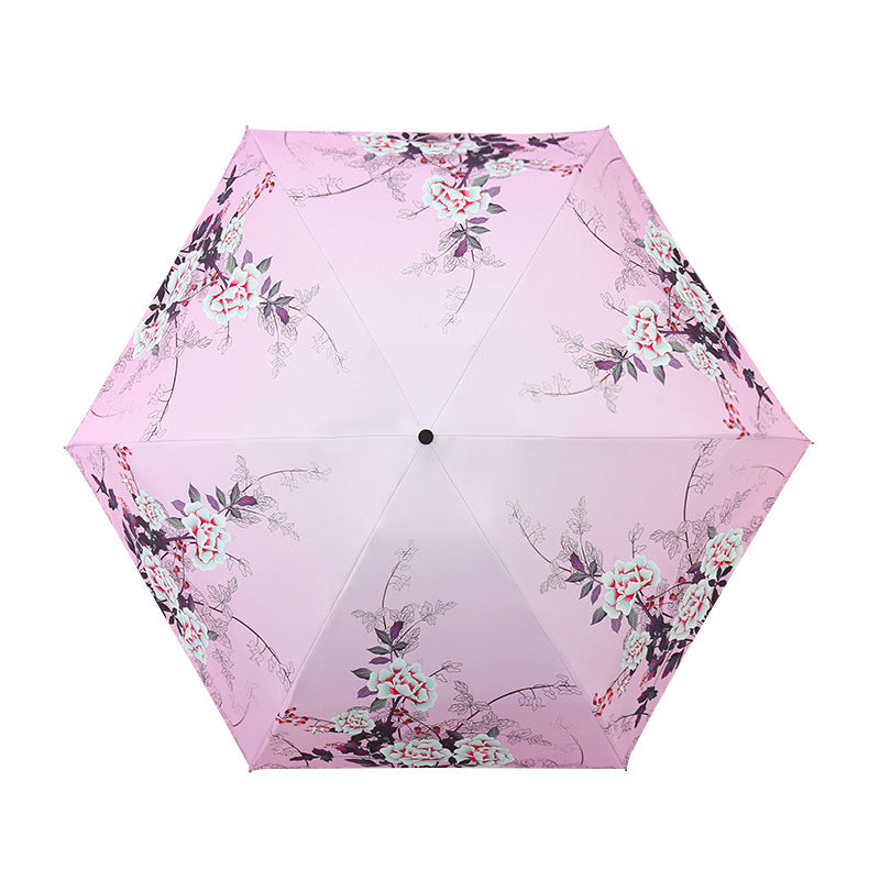 Ladies Elegant Umbrella with Exquisite Floral Design Bowlift