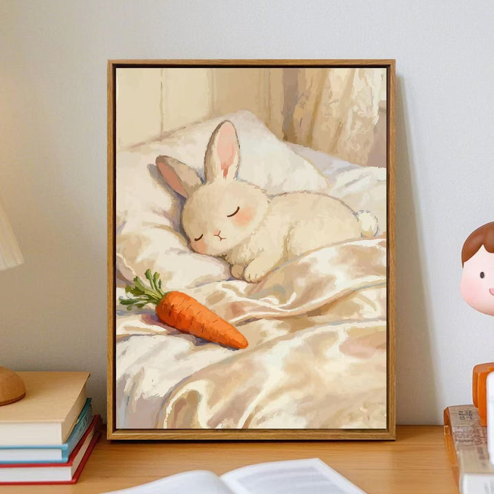Cozy Cartoon Bunny Wall Art Bowlift
