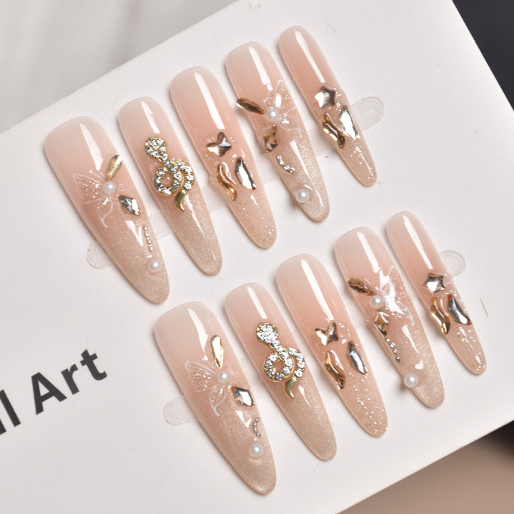 Decorative Press-On Nail Extensions Bowlift