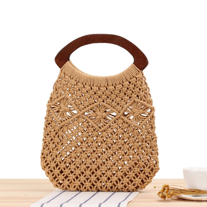 Handbag Made of Handcrafted Macrame Bowlift