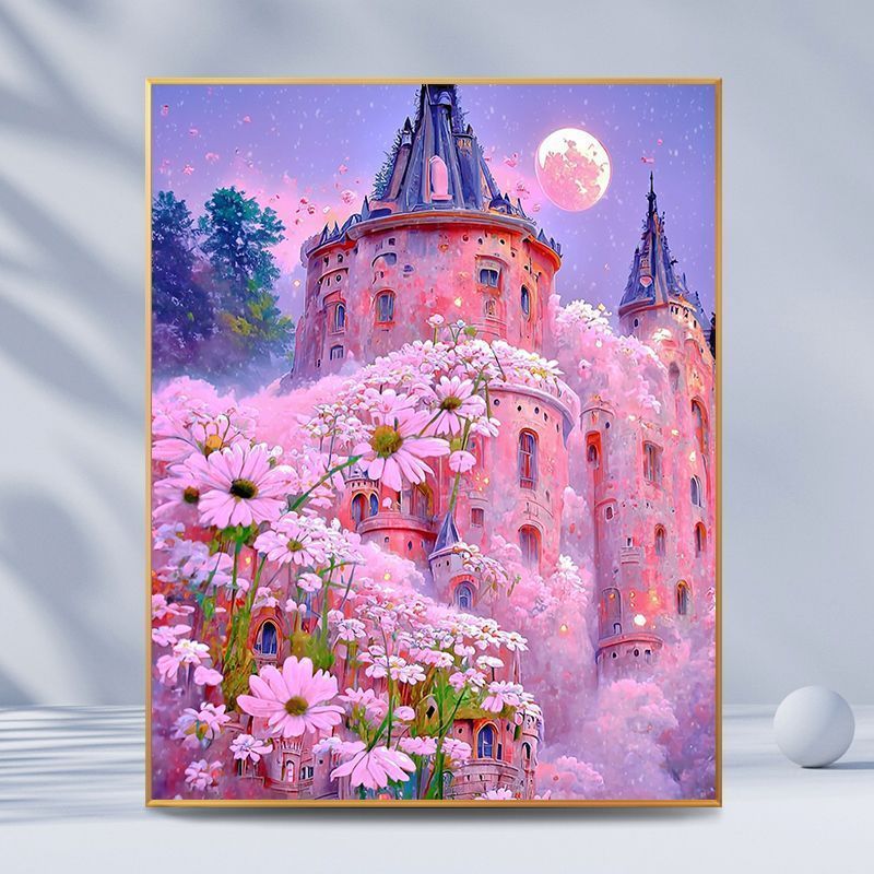 Fantasy Castle Landscape Canvas Art Bowlift