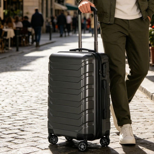 Unisex Lightweight Hard Shell Trolley Suitcase Bowlift