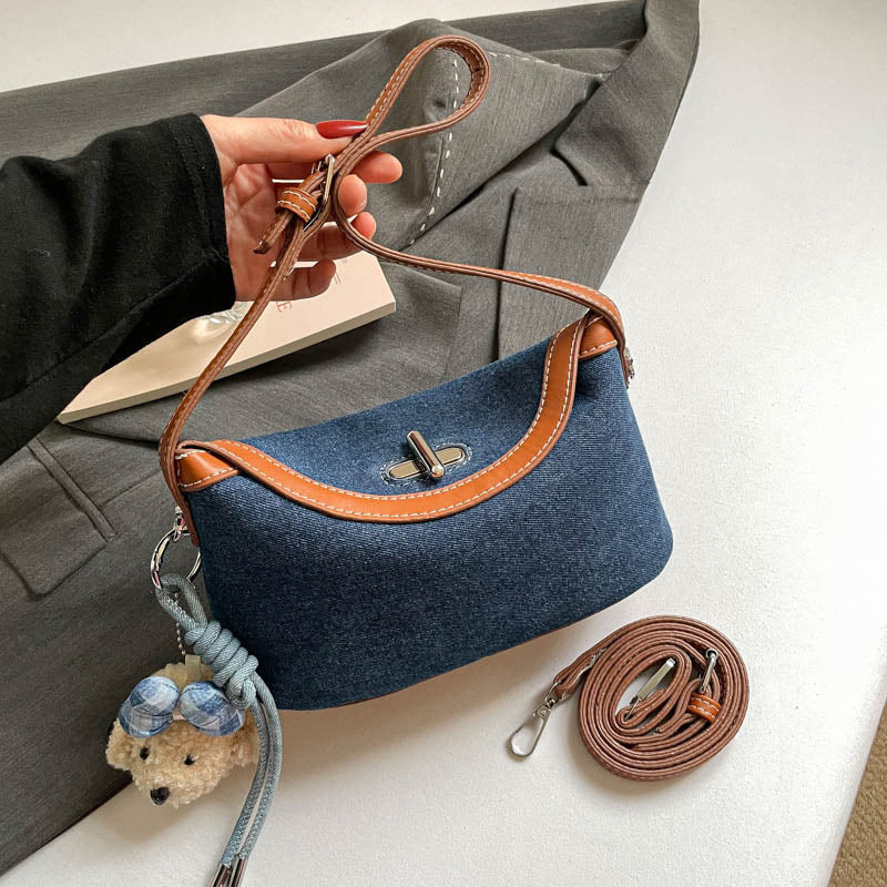 Stylish Denim Crossbody Purse Bowlift