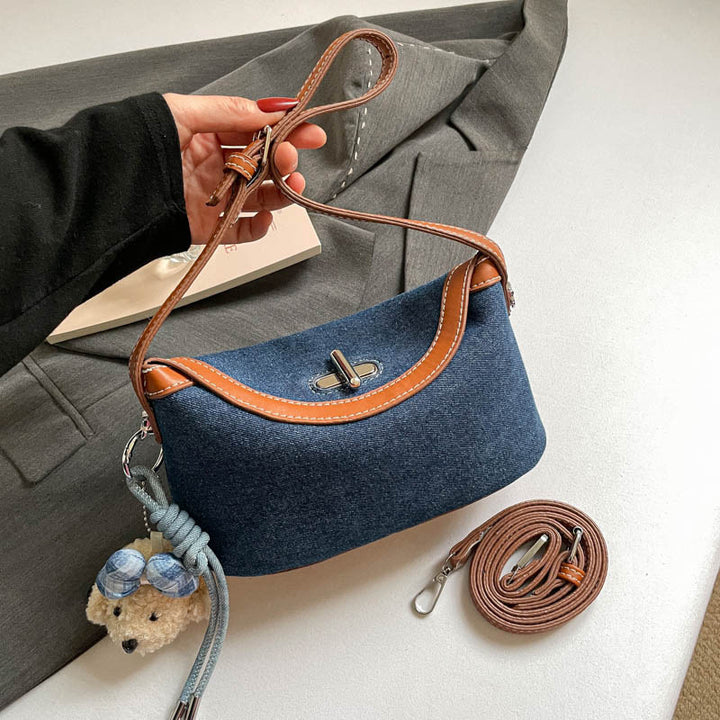 Stylish Denim Crossbody Purse Bowlift