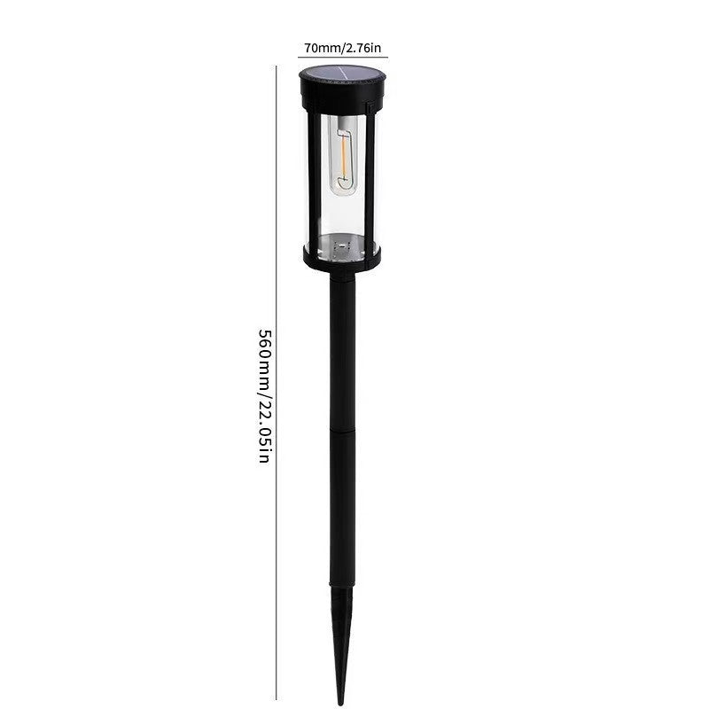Solar LED Garden Stake Lantern with COB Bulb and Spike Mount Bowlift