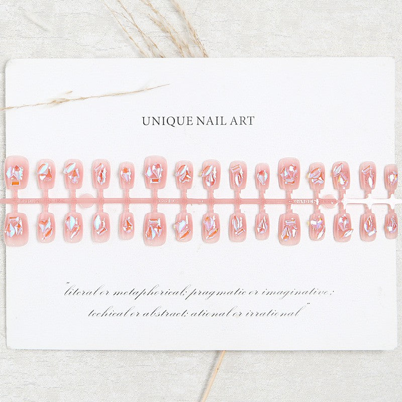 Acrylic nail set with sparkling holographic accents Bowlift