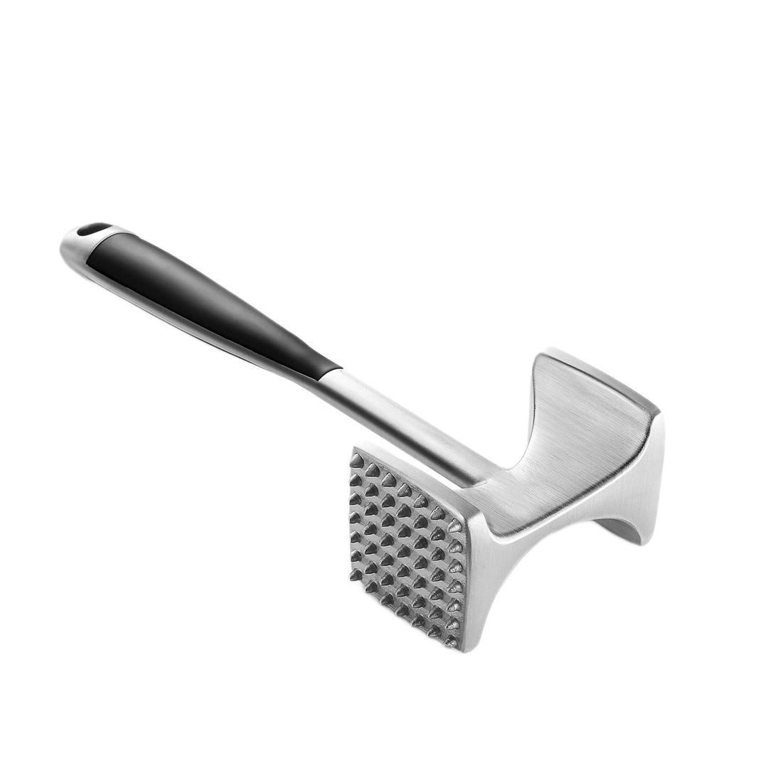 Heavy-Duty Stainless Steel Dual-Sided Meat Tenderizer with Ergonomic Non-Slip Handle Bowlift