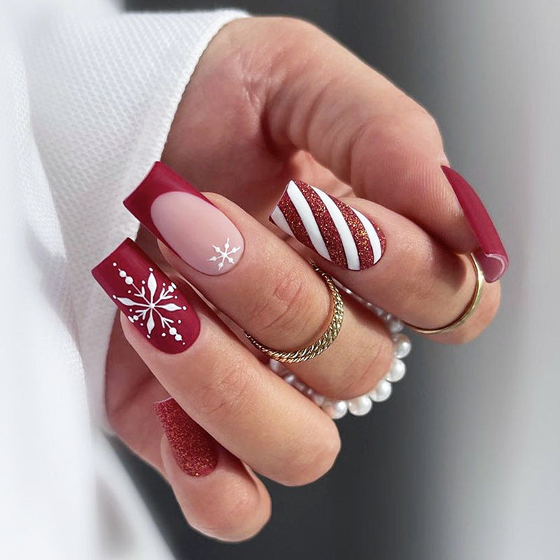 Festive Seasonal Press-On Nail Set Bowlift