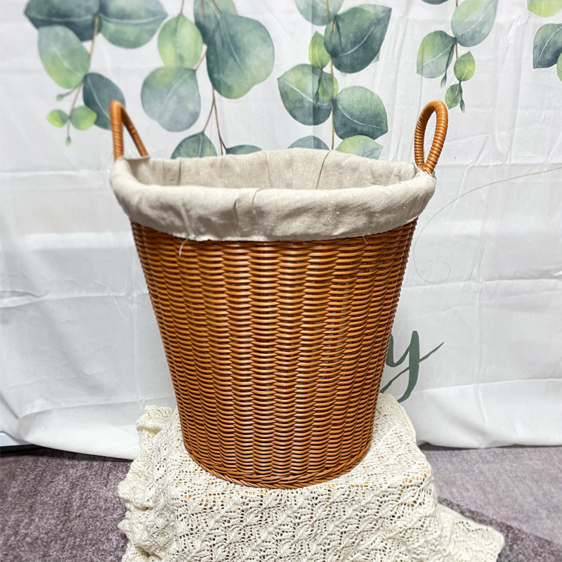 Woven Storage Basket with Cotton Lining Bowlift