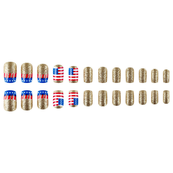 Sparkling Patriotic Nail Art Bowlift