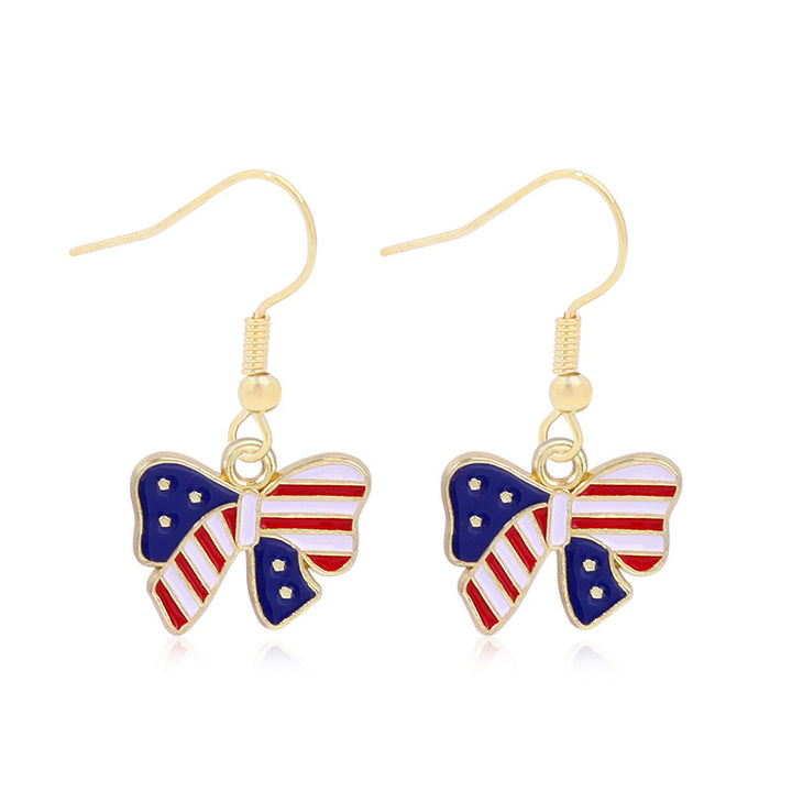 Women's long multi-layer star drop earrings with crystal embellishments and rhodium-plated alloy Bowlift