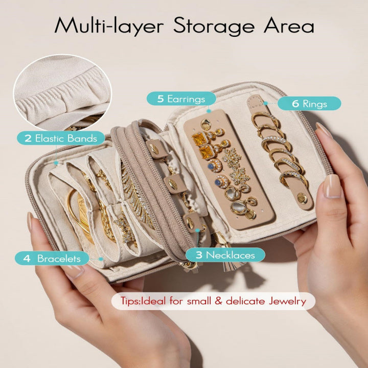 Elegant jewelry organizer with multiple compartments Bowlift