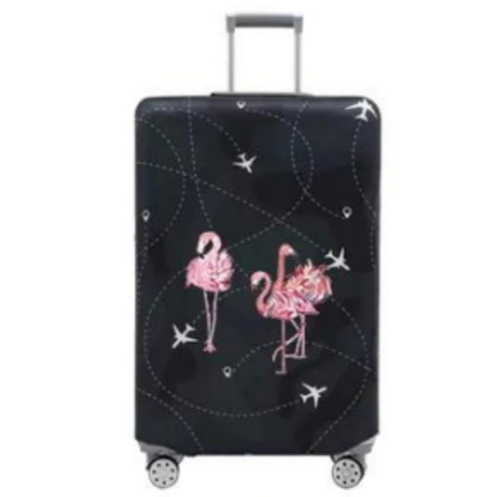 Women's Hard Shell Suitcase with Playful Flamingo Design Bowlift