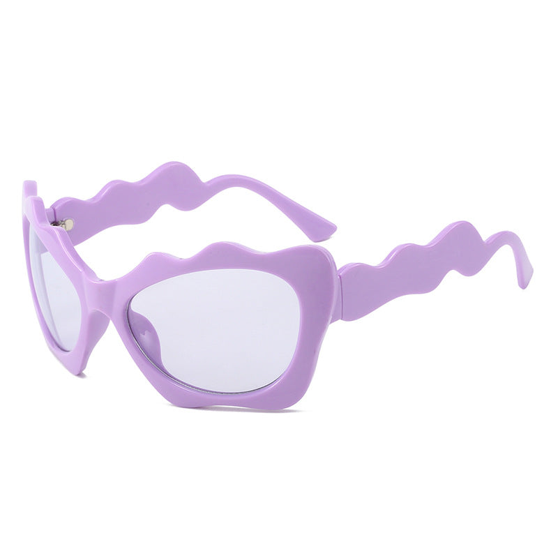 Ladies extravagant sunglasses with wavy frame design Bowlift