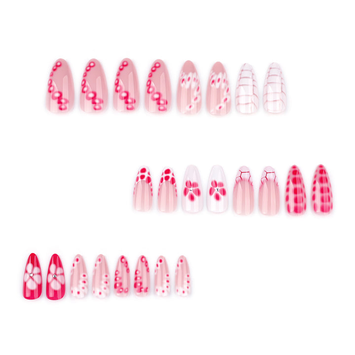 Artistically designed nail extensions in modern design Bowlift