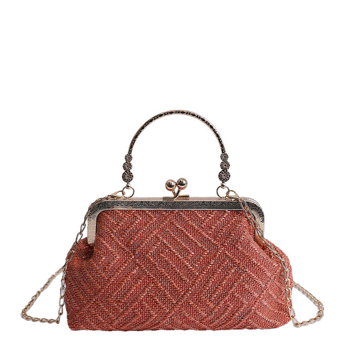 Vintage-Inspired Textured Crossbody Bag Bowlift