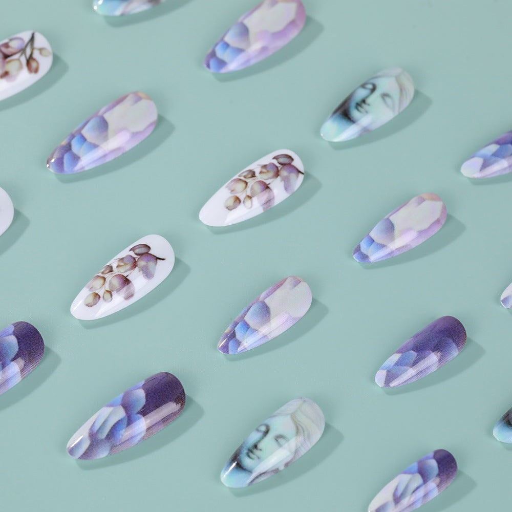 Artificial nails with botanical and artistic designs Bowlift