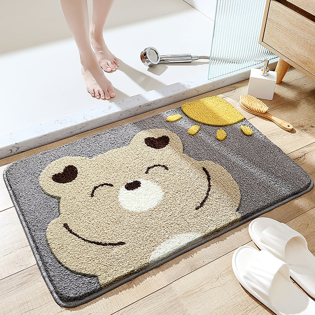Plush Bunny-Themed Bath Mat Bowlift