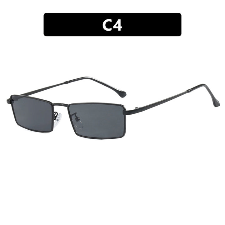 Women square sunglasses with metallic frame and comfortable nose pad Bowlift