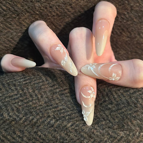 Floral Embellished Press-On Nails Bowlift 1789389210
