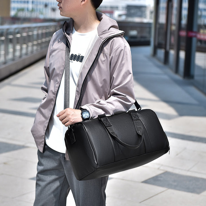Durable Leather Travel Duffle Bowlift