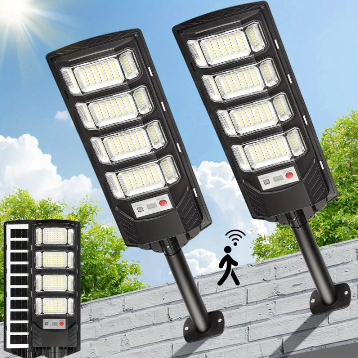 Integrated solar LED street lamp with PIR motion sensor and remote control durable ABS PC housing weatherproof IP65 outdoor pathway light Bowlift